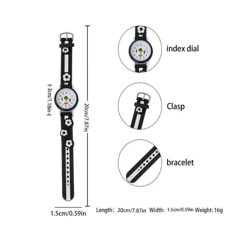 Детски часовник с футболна тема