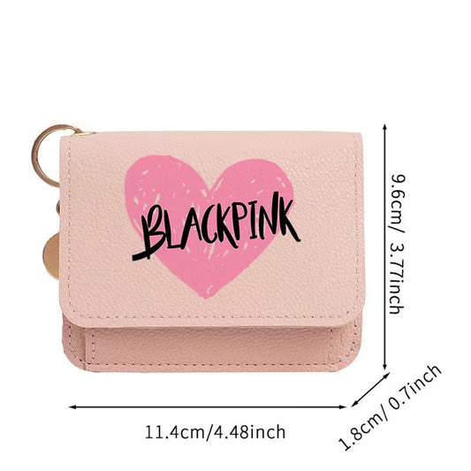 Портфейл BLACKPINK с розово сърце – K-pop стил аксесоар
