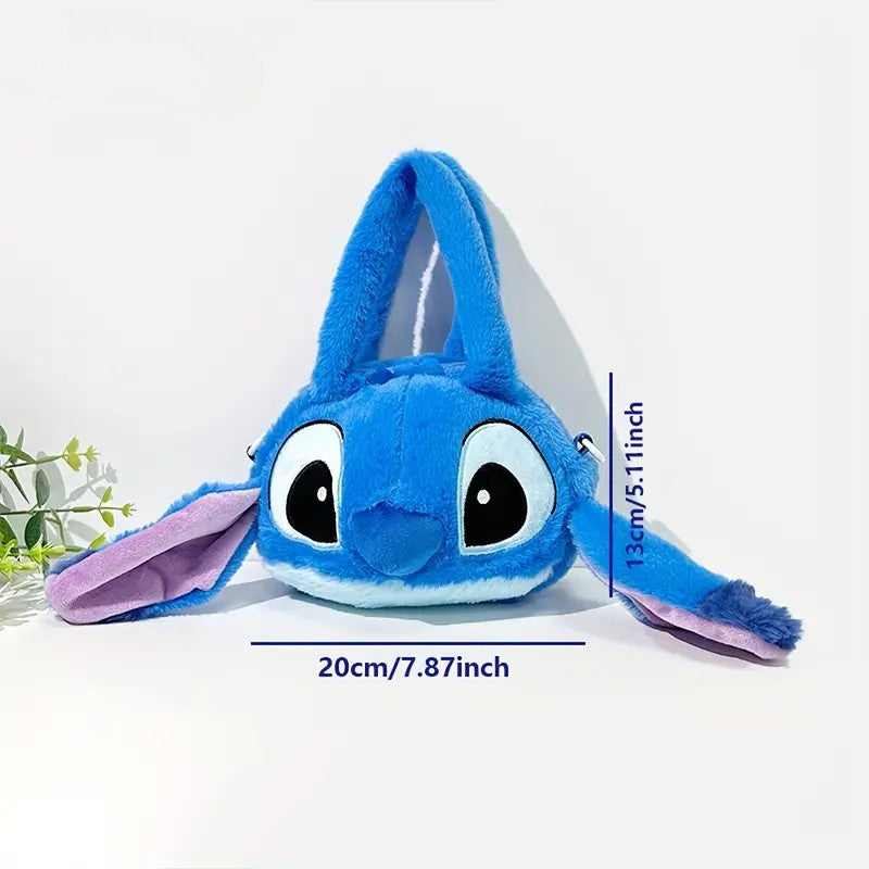 Плюшена кросбоди-чанта Stitch – мека, удобна и забавна