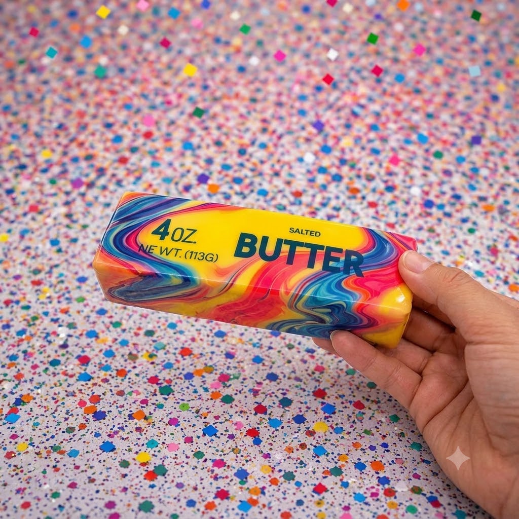 Rainbow Butter Squishy – Шарено Масло от Мемори Пяна