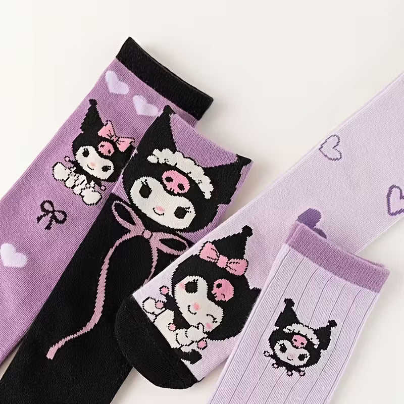 Сет от 4 чифта Kuromi чорапи – стил за фенове
