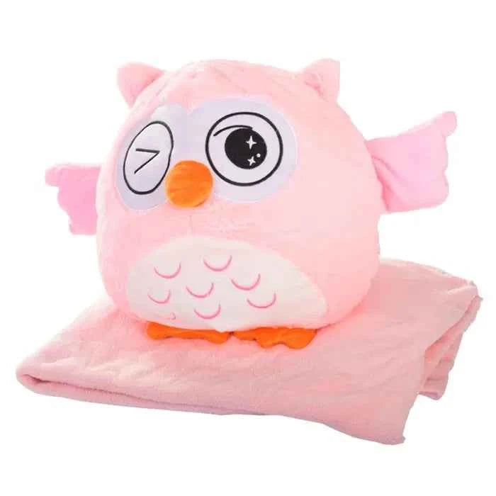 Емоционален бухал 3 в 1 – Играчка, възглавница и одеяло