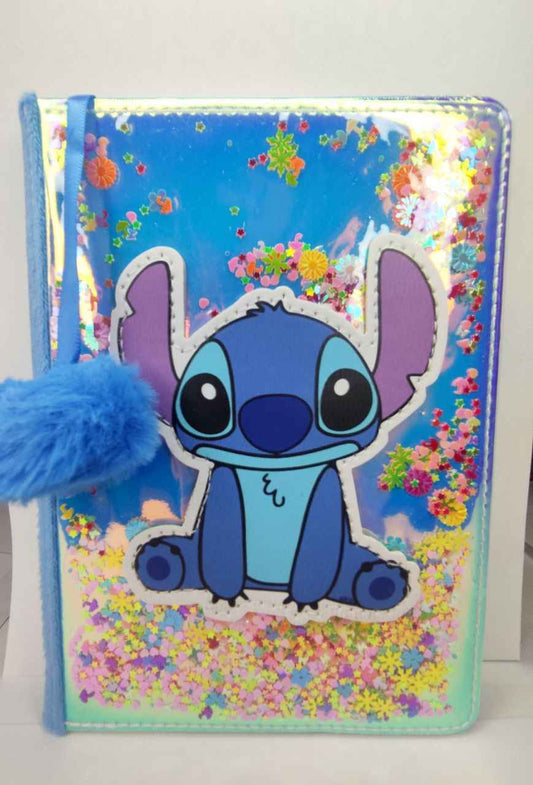 Пухкав интерактивен тефтер Stitch A5 - Блестящ
