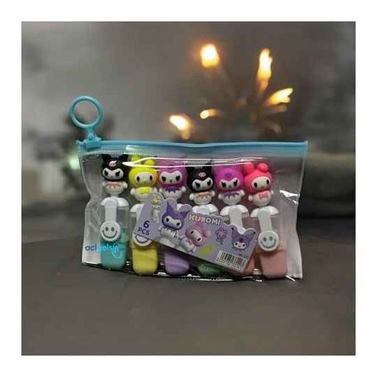 Комплект 6 бр. цветни маркери Kuromi