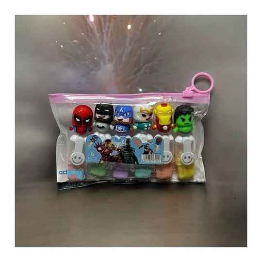 Комплект 6 бр. цветни маркери DC вселена