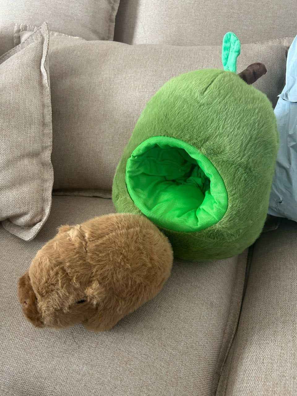 Плюшена Капибара Авокадо – Сладка трансформираща се играчка