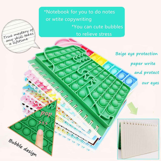 Pop It тефтер Динозавър – записвай, играй и се отпусни