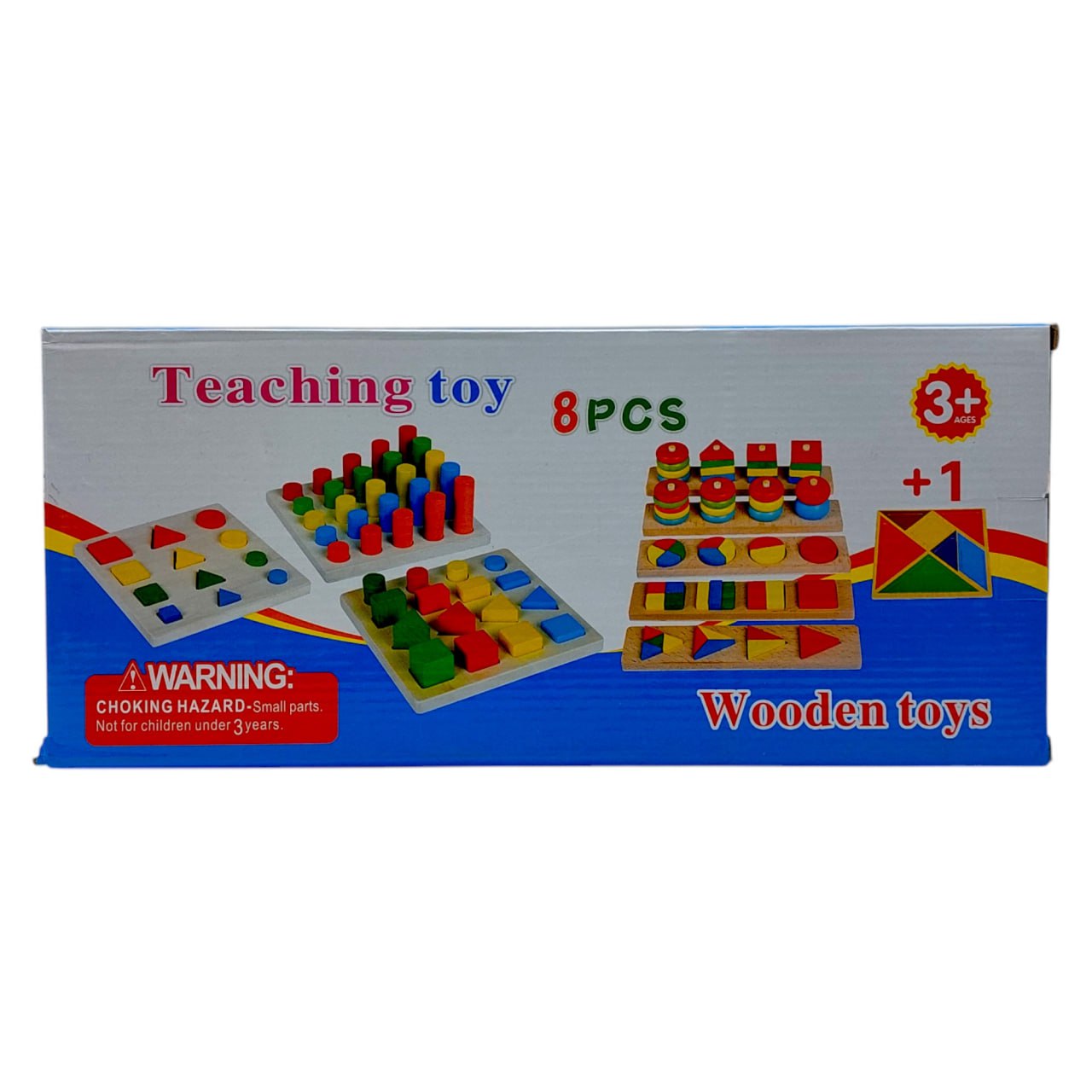 Дървен образователен комплект Монтесори – 8 в 1