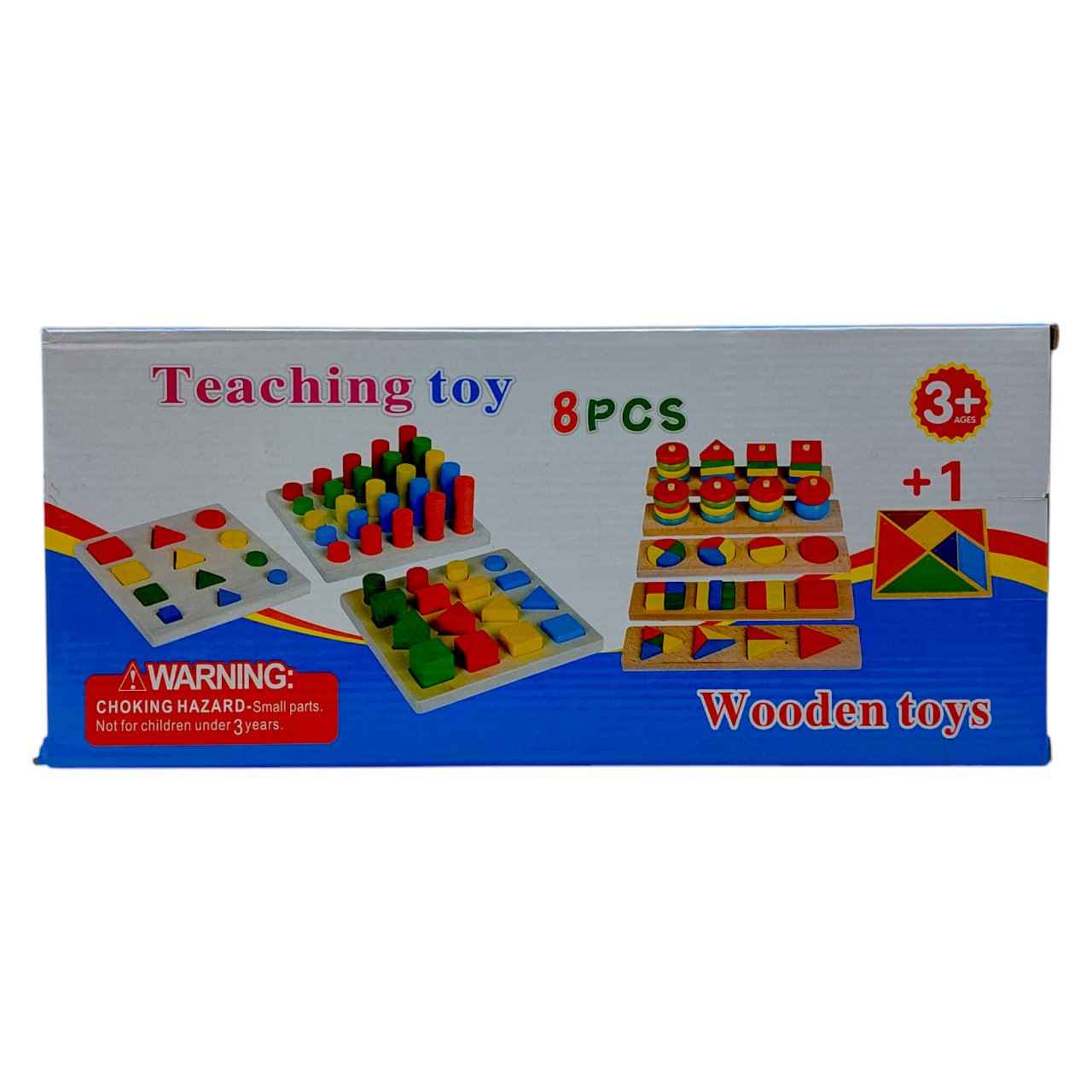 Дървен образователен комплект Монтесори – 8 в 1