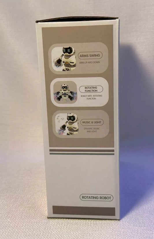 Интерактивен въртящ се робот с музика и светлини