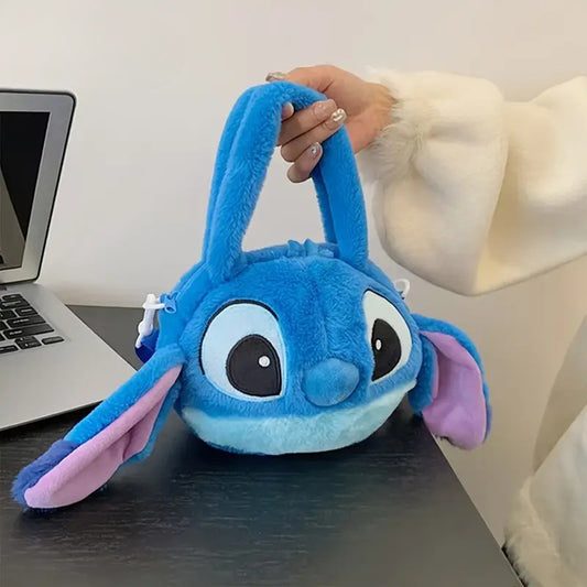 Плюшена кросбоди-чанта Stitch – мека, удобна и забавна
