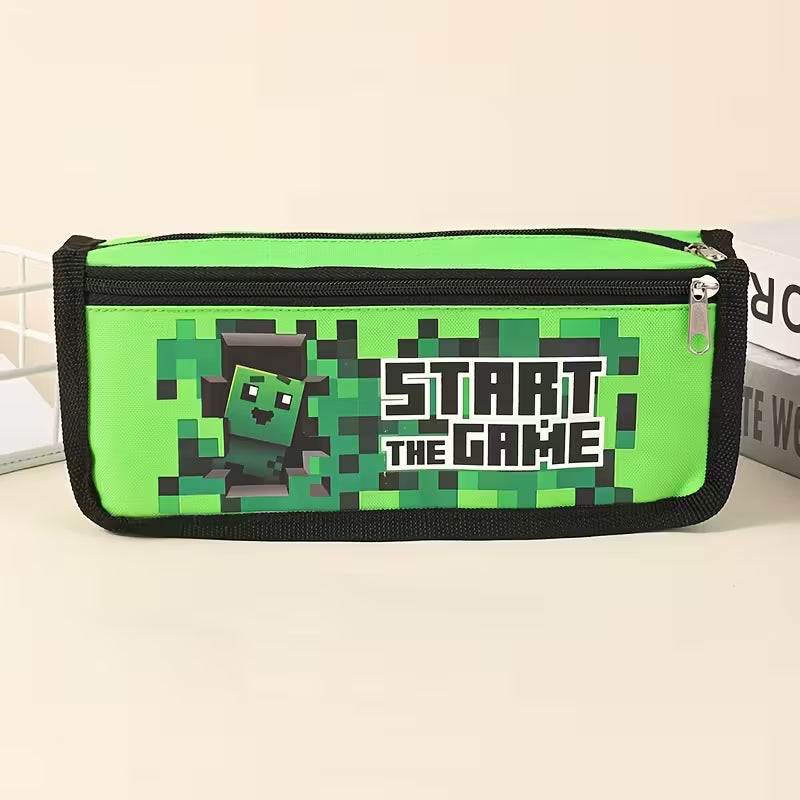 Геймърски моливник с пиксел дизайн Minecraft