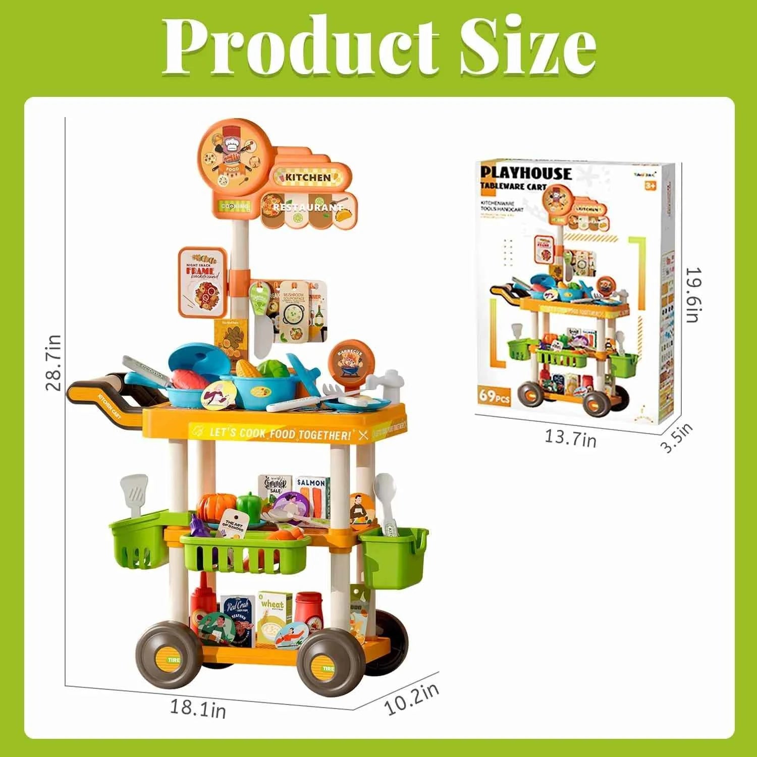 Детска кухненска количка Playhouse