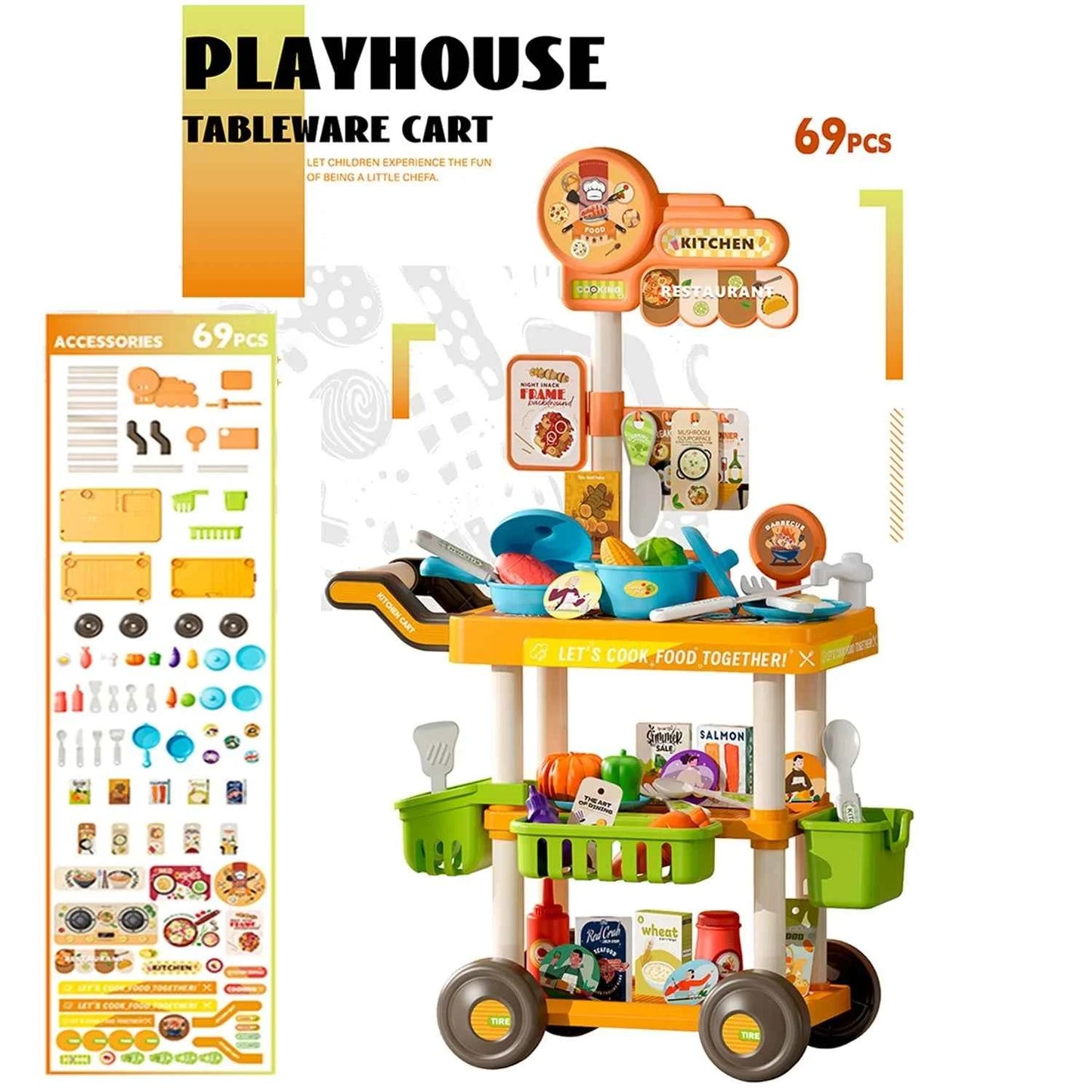 Детска кухненска количка Playhouse