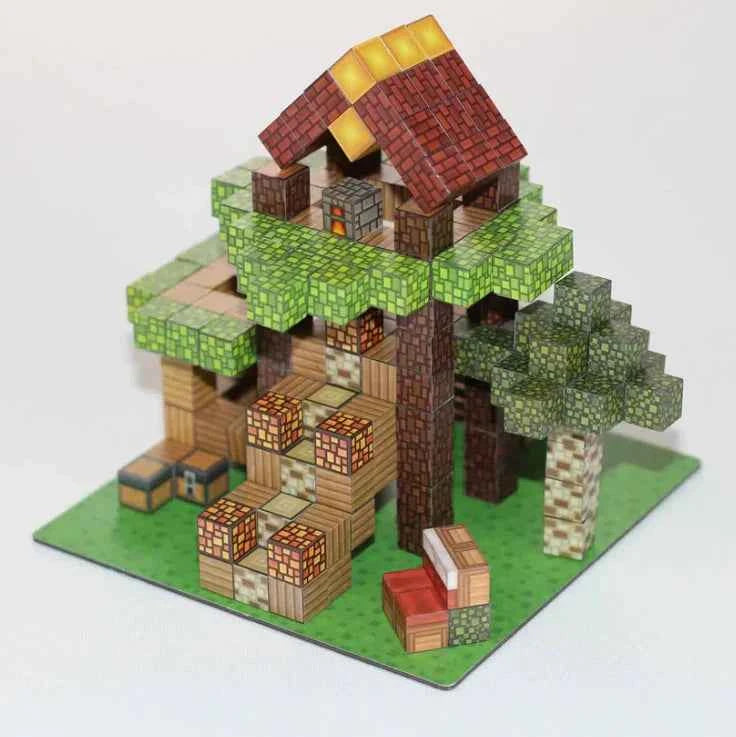 Магнитен конструктор Minecraft – 48 части