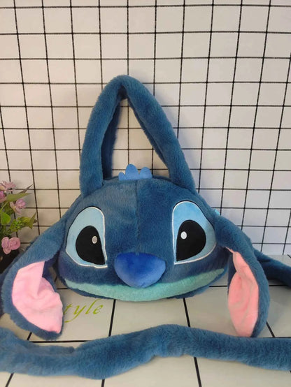 Плюшена кросбоди-чанта Stitch – мека, удобна и забавна