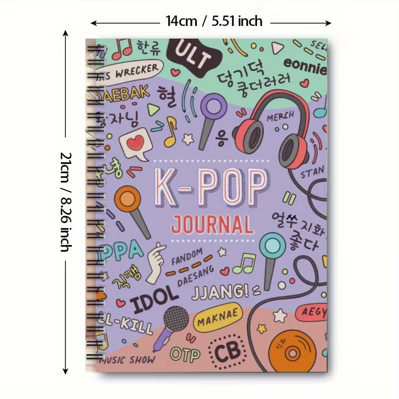 K-Pop Спирален Тефтер (Journal) – 100 Страници за Истински Фенове