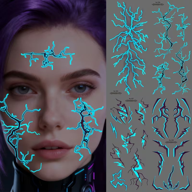 Светещи в тъмното K-Pop Gothic Татуировки