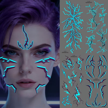 Светещи в тъмното K-Pop Gothic Татуировки