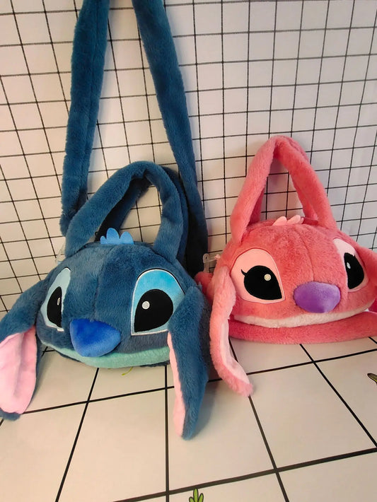 Плюшена кросбоди-чанта Stitch – мека, удобна и забавна