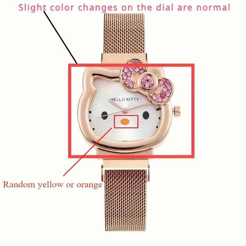 Елегантен детски часовник Hello Kitty