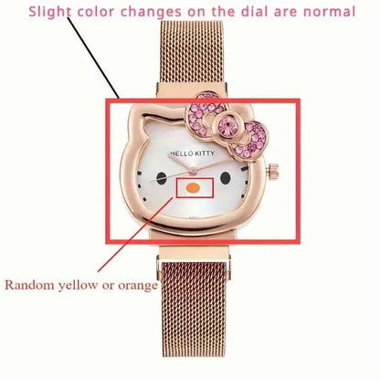 Елегантен детски часовник Hello Kitty