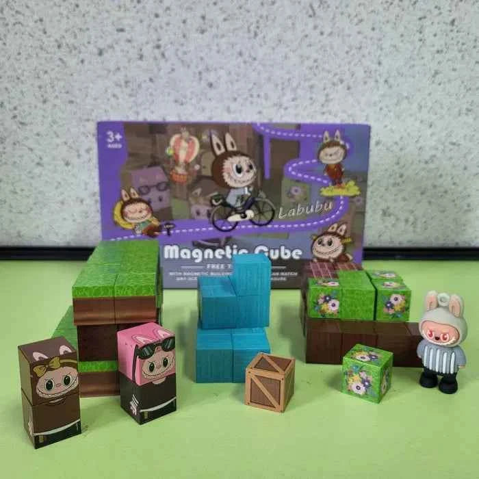 Магнитен конструктор Labubu – 76 блока + фигурка