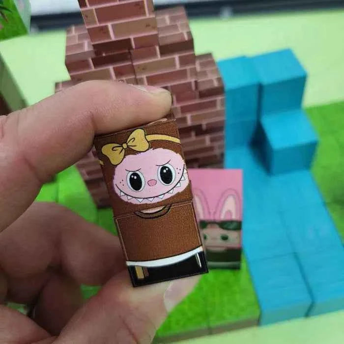 Магнитен конструктор Labubu – 76 блока + фигурка