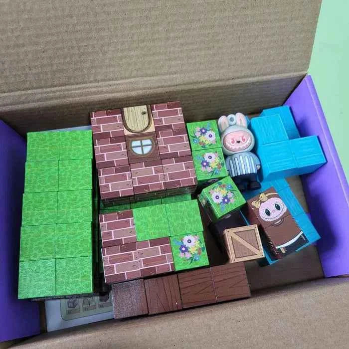 Магнитен конструктор Labubu – 76 блока + фигурка