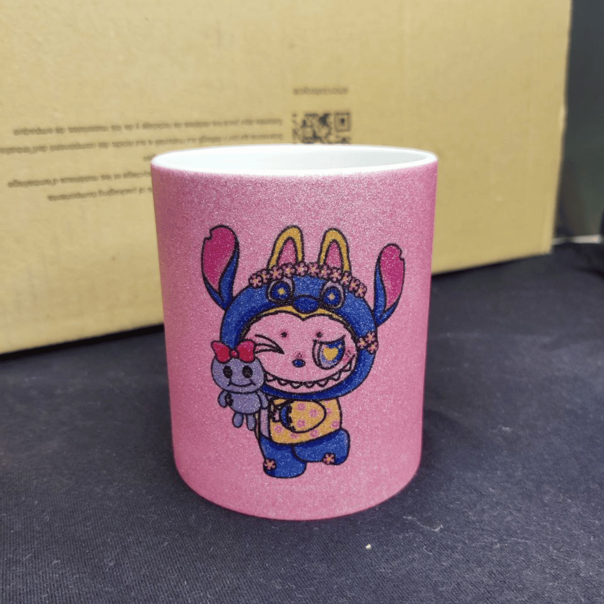 Искряща керамична чаша Лабубу за принцеси