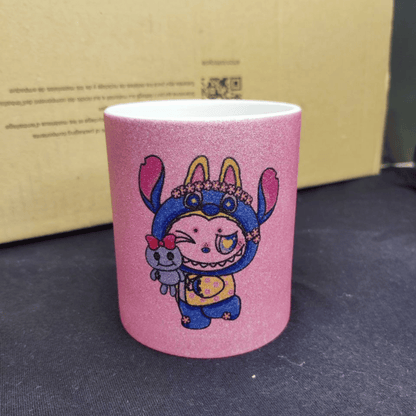 Искряща керамична чаша Лабубу за принцеси