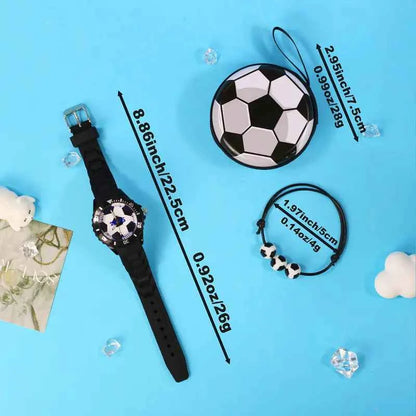 Детски комплект – часовник, гривна и калъф футболна топка