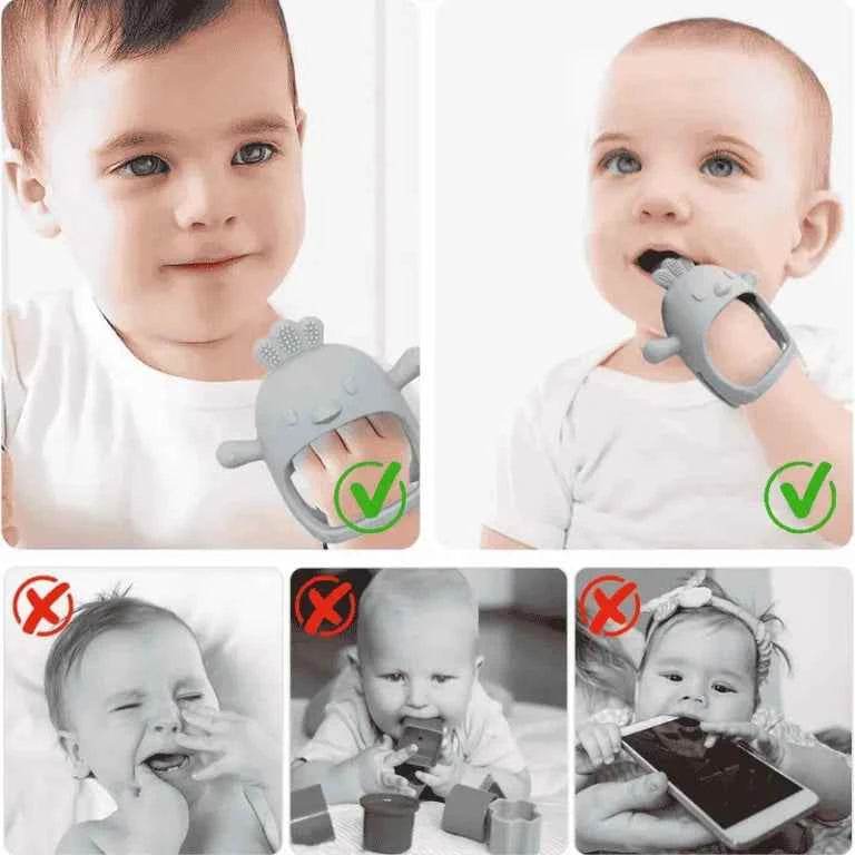 Бебешка силиконова гризалка – облекчава никненето на първите зъбки