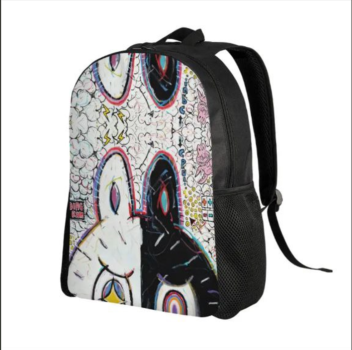 Раница Labubu – Черно & Бяло Графити Дизайн