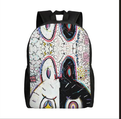 Раница Labubu – Черно & Бяло Графити Дизайн