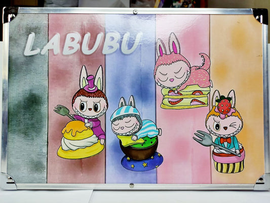 Метално куфарче за рисуване LABUBU - комплект от 106 части