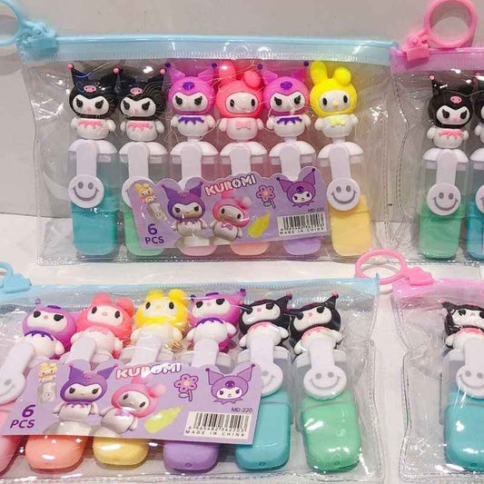 Комплект 6 бр. цветни маркери Kuromi