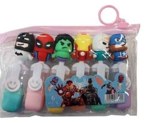 Комплект 6 бр. цветни маркери DC вселена