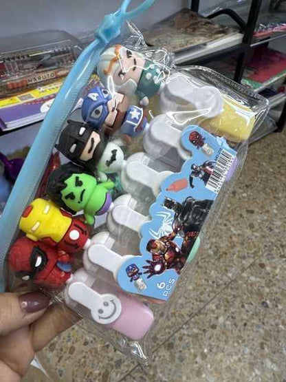 Комплект 6 бр. цветни маркери DC вселена