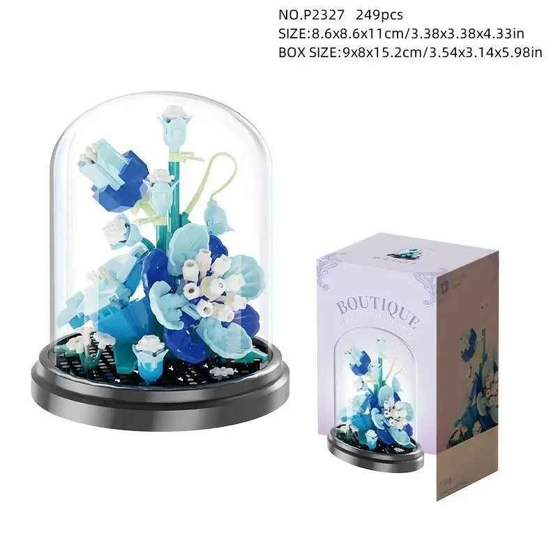 Комплект строителни блокчета – Цветя под стъклен купол