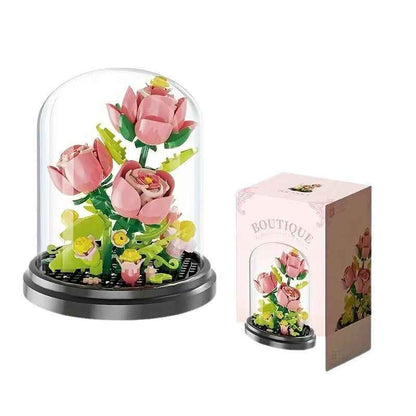 Комплект строителни блокчета – Цветя под стъклен купол