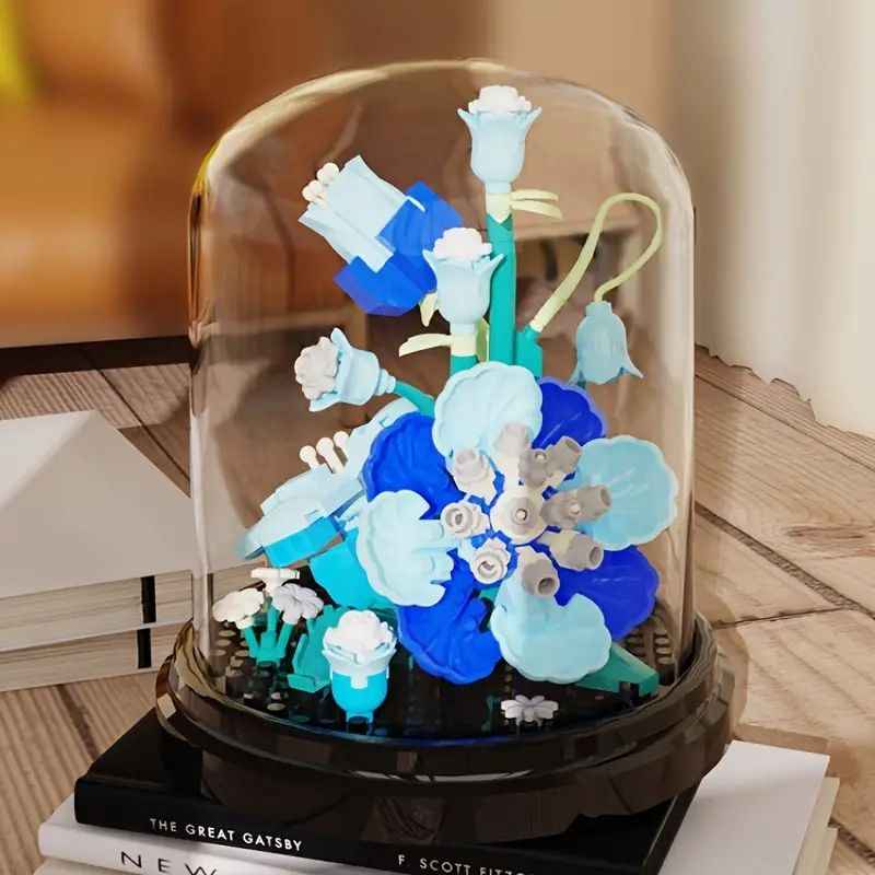 Комплект строителни блокчета – Цветя под стъклен купол