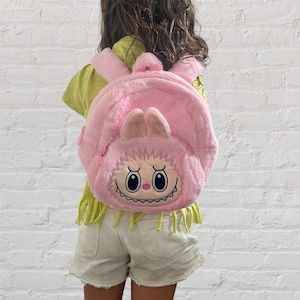 Плюшена детска раничка Labubu с уши – 30 см