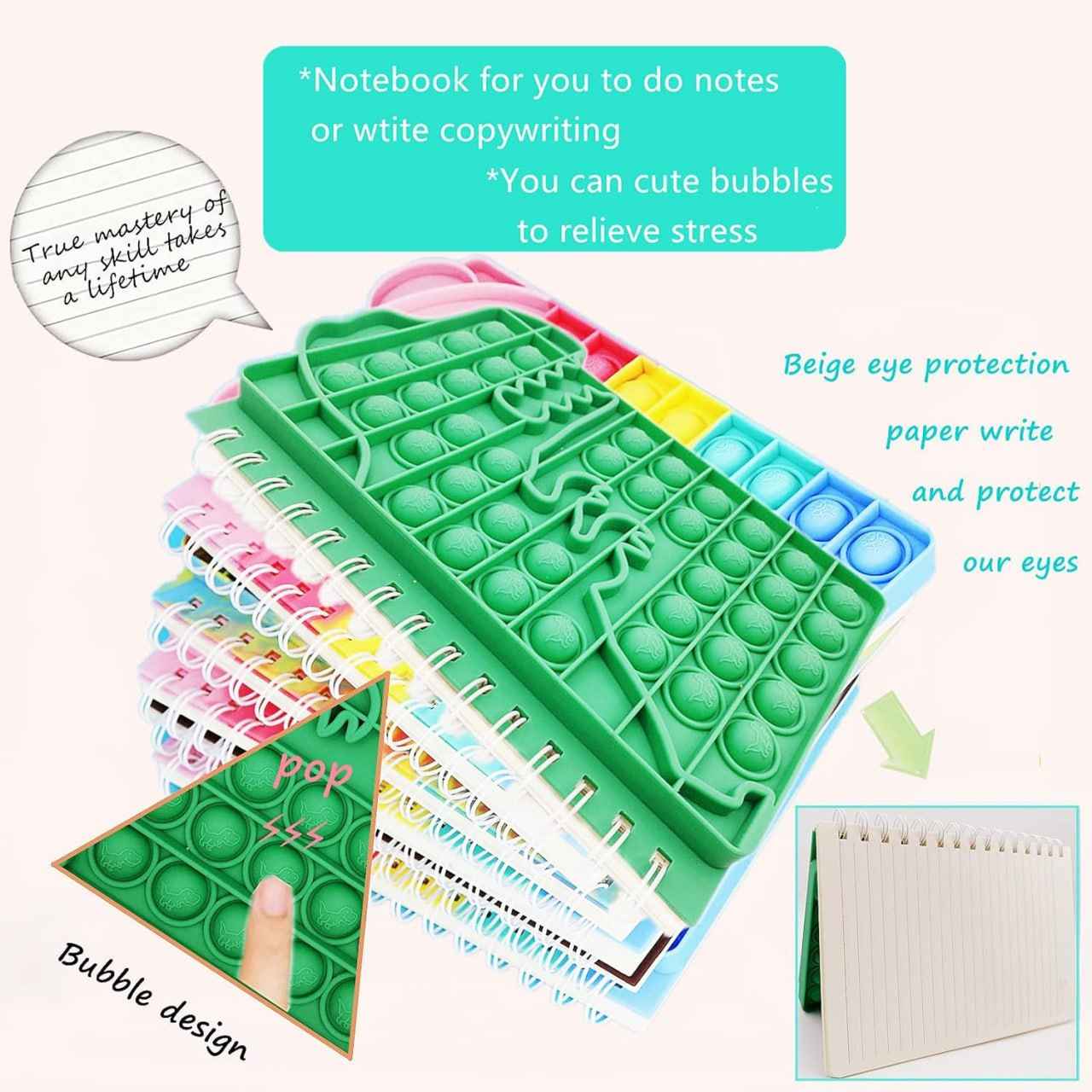 Pop It тефтер Динозавър – записвай, играй и се отпусни