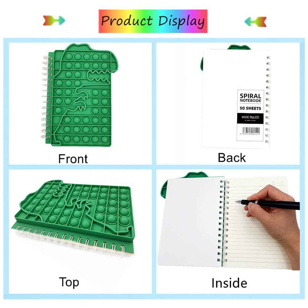 Pop It тефтер Динозавър – записвай, играй и се отпусни