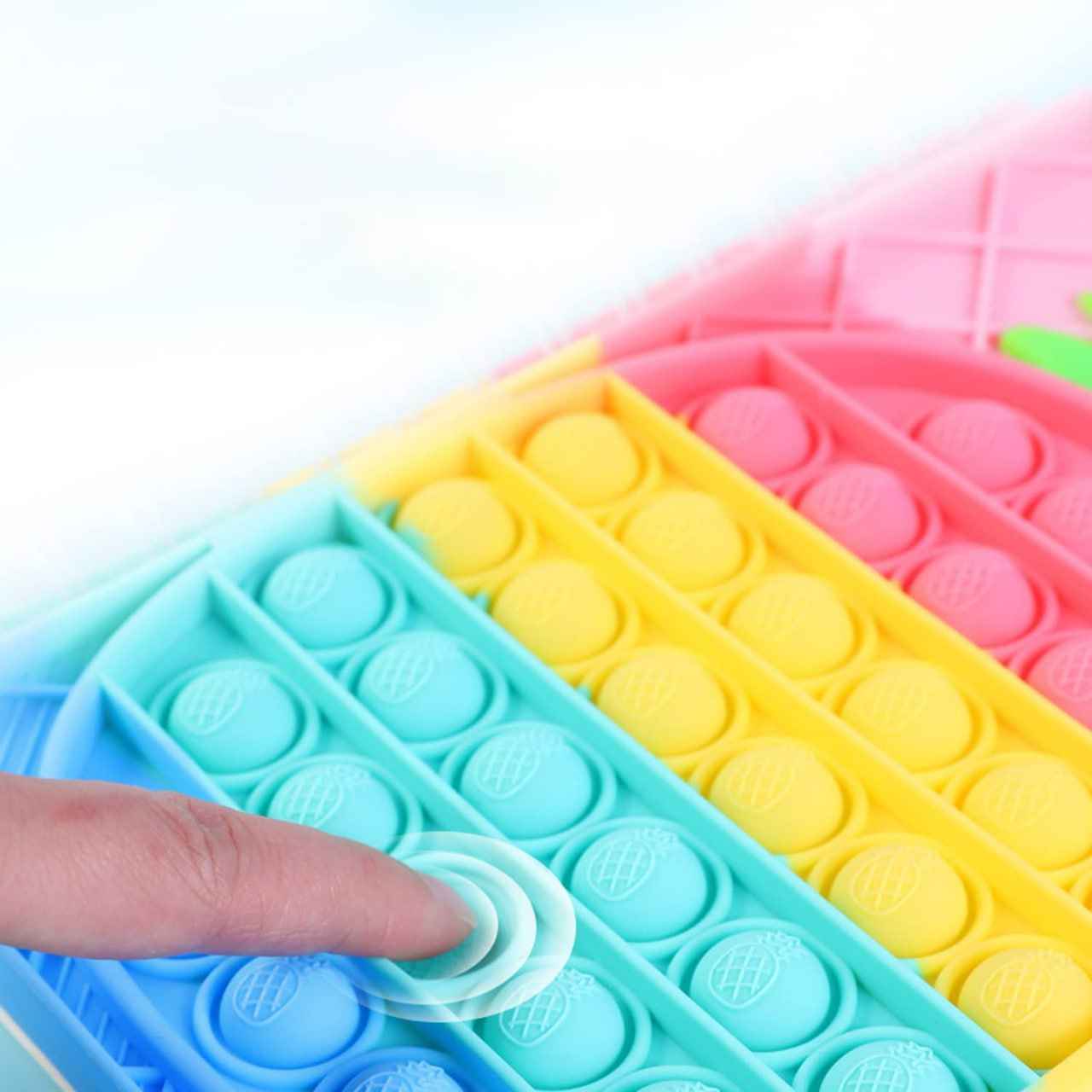 Pop It тефтер Ананас – цветен антистрес тефтер за деца и ученици