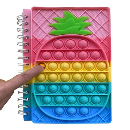 Pop It тефтер Ананас – цветен антистрес тефтер за деца и ученици