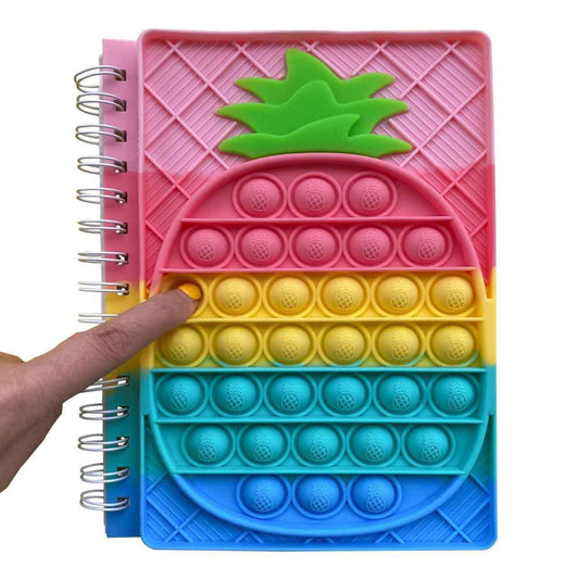 Pop It тефтер Ананас – цветен антистрес тефтер за деца и ученици