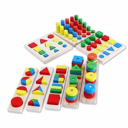 Дървен образователен комплект Монтесори – 8 в 1