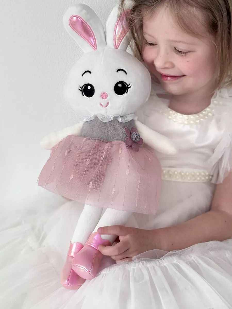 Плюшена кукла Балерина Зайче – 45 см